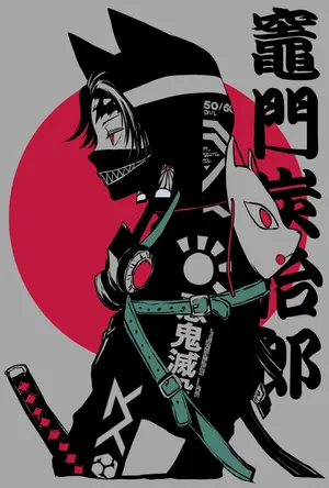 An Anime Samurai With An Intimidating Gaze Wallpaper