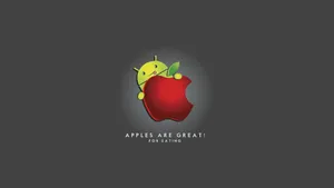 An Apple With The Words Apple And Great Learning Wallpaper