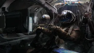 An Astronaut Floating In Space Wallpaper