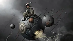 An Astronaut Looks Out Into The Great Unknown Wallpaper