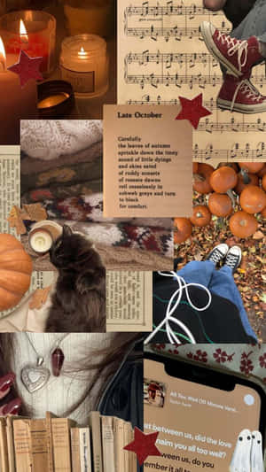 An Autumn Collage Of Stunning Fall Foliage And Colorful Autumn Leaves Wallpaper
