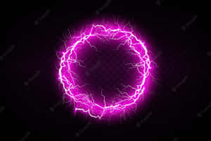 An Electrifying Purple Lightning Strikes Against A Beautiful Night Sky Wallpaper