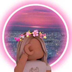 An Eye-catching Pink And White Roblox Avatar Stands Out Against A Black Background Wallpaper