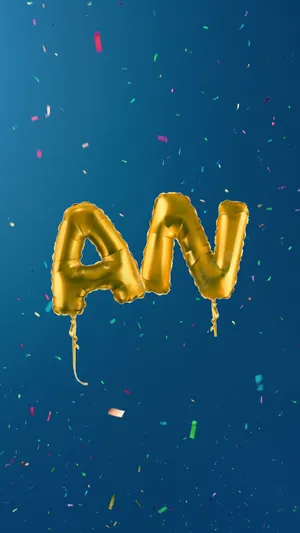 An In Gold Balloons Wallpaper