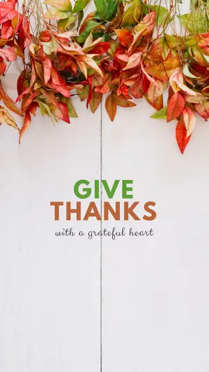 An Iphone Decorated For Thanksgiving. Wallpaper