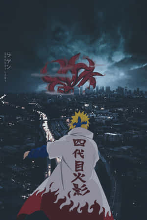An Iphone With A Sleek And Stylish Minato Interface. Wallpaper