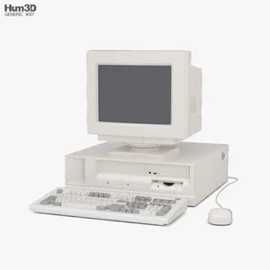 An Old Pc Juxtaposing Against A Modern Laptop Wallpaper