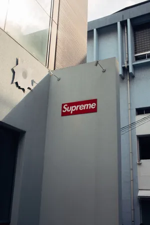 An Urban Statement - Red Supreme Skateboard Wallpaper