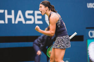 Anastasija Sevastova Intense Celebration Wallpaper