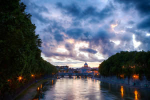 Ancient Bridge In Rome Wallpaper