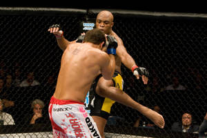 Anderson Silva About To Kick Opponent Wallpaper