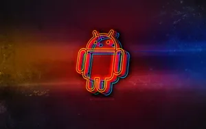 Android Glitch Emblem Desktop Wallpaper