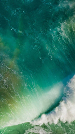 Android Green Waves Wallpaper