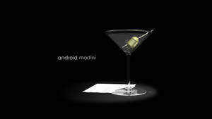 Android In Martini Glass Wallpaper
