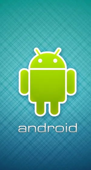 Android Logo On A Blue Background Wallpaper