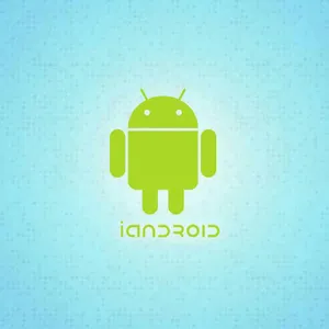Android Logo On A Blue Background Wallpaper