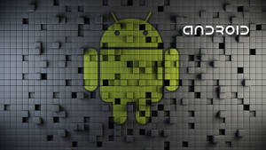Android Robot In Cubes Wallpaper