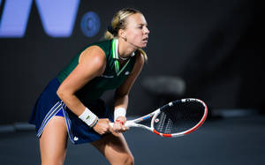 Anett Kontaveit In Action Wallpaper