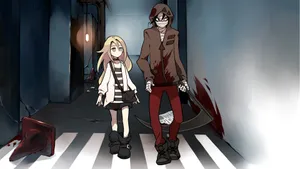 Angels Of Death Cartoon Art Wallpaper