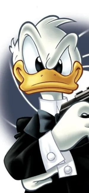 Angry Donald Duck Agent Art Wallpaper