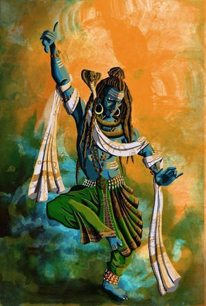 Angry Shiva 3d Cartoon Wallpaper