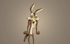 Angry Wile E Coyote In Gray Wallpaper