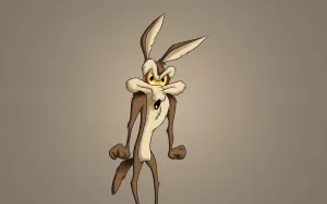 Angry Wile E Coyote In Gray Wallpaper