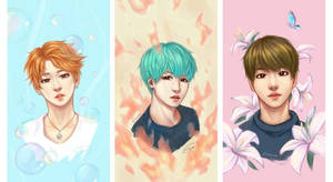 Animated Bts Fan Art Wallpaper