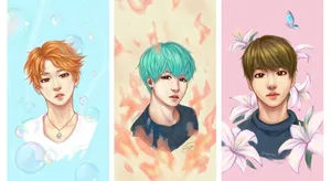 Animated Bts Fan Art Wallpaper