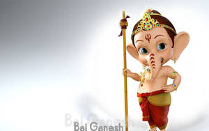 Animated Cartoon Bal Ganesh Wallpaper