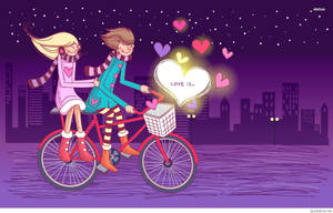 Animated Cartoon Couple Wallpaper