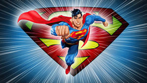 Animated Flying Superman Logo Desktop Wallpaper