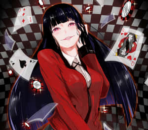 Animated Gambling Enthusiast Yumeko Wallpaper