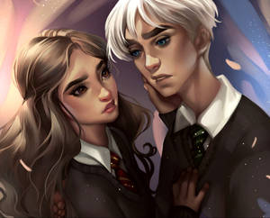 Animated Hermione Granger And Malfoy Wallpaper