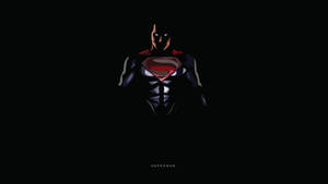 Animated Lurking Hero With Superman Logo Wallpaper