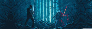 Animated Star Wars In Dual Screen Wallpaper