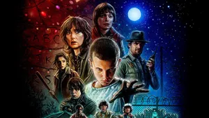 Animated Stranger Things Eleven Digital Art Wallpaper
