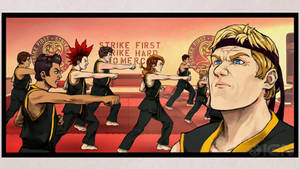 Animated Training Cobra Kai Wallpaper