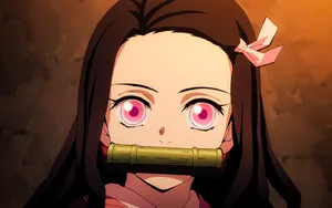 Animated Young Girl Nezuko Wallpaper