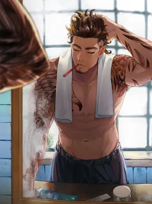 Anime Bad Boy On Mirror Wallpaper