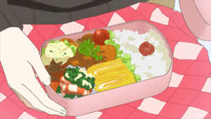 Anime Bento Box Delightful Lunch Wallpaper