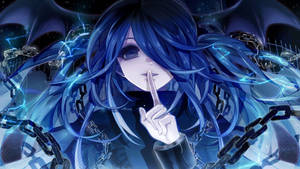 Anime Blue Girl With Chains Wallpaper