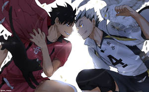 Anime Boys Cute Tetsuro And Bokuto Wallpaper