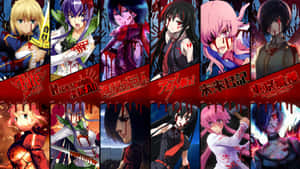 Anime Collage Featuring Iconic Characters From Various Series Wallpaper