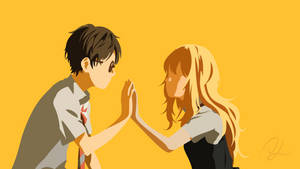 Anime Couple Your Lie In April Wallpaper