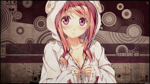 Anime Girl Hoodie By Kantoku Wallpaper