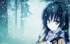 Anime Girl In Snow Nightcore Wallpaper