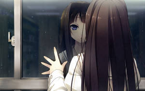 Anime Girl Lost In Her Thoughts Wallpaper