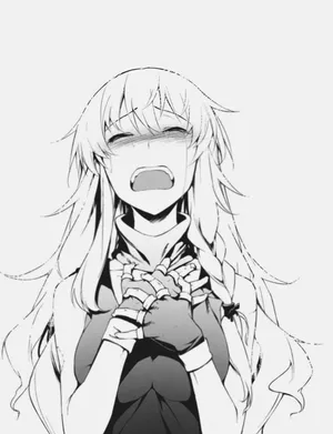 Anime Girl Sad Drawing Wallpaper