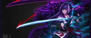Anime Girl Samurai Wallpaper